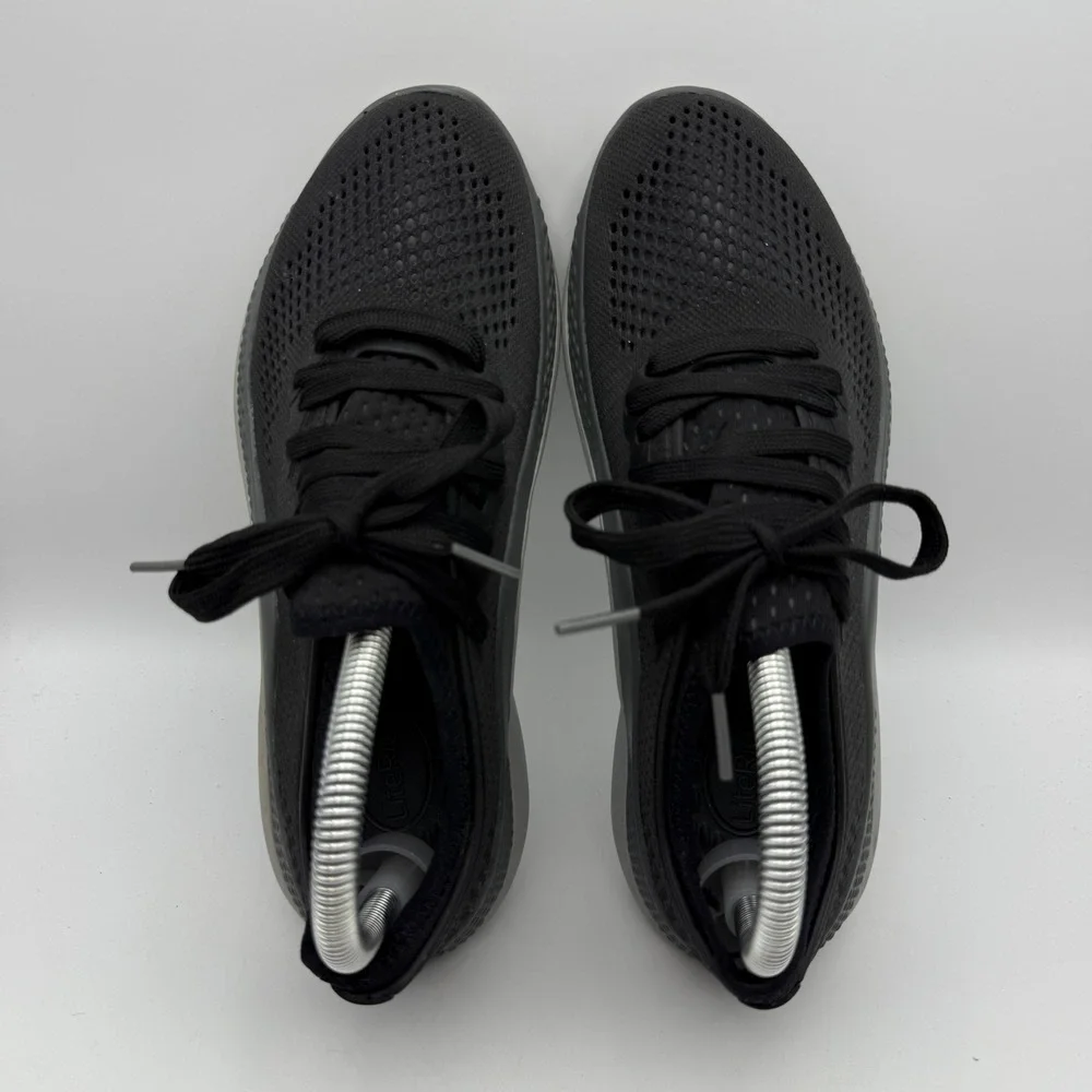 Crocs LiteRide Pacer Sneakers‎ Lightweight Comfort Walking Shoes Black W7